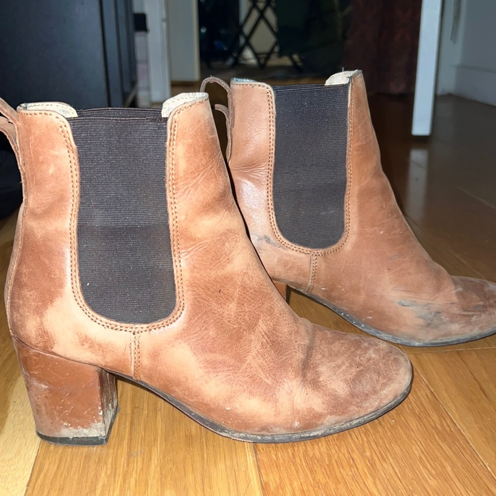 CLOSET CLEARANCE Top shop Brown Leather Booties